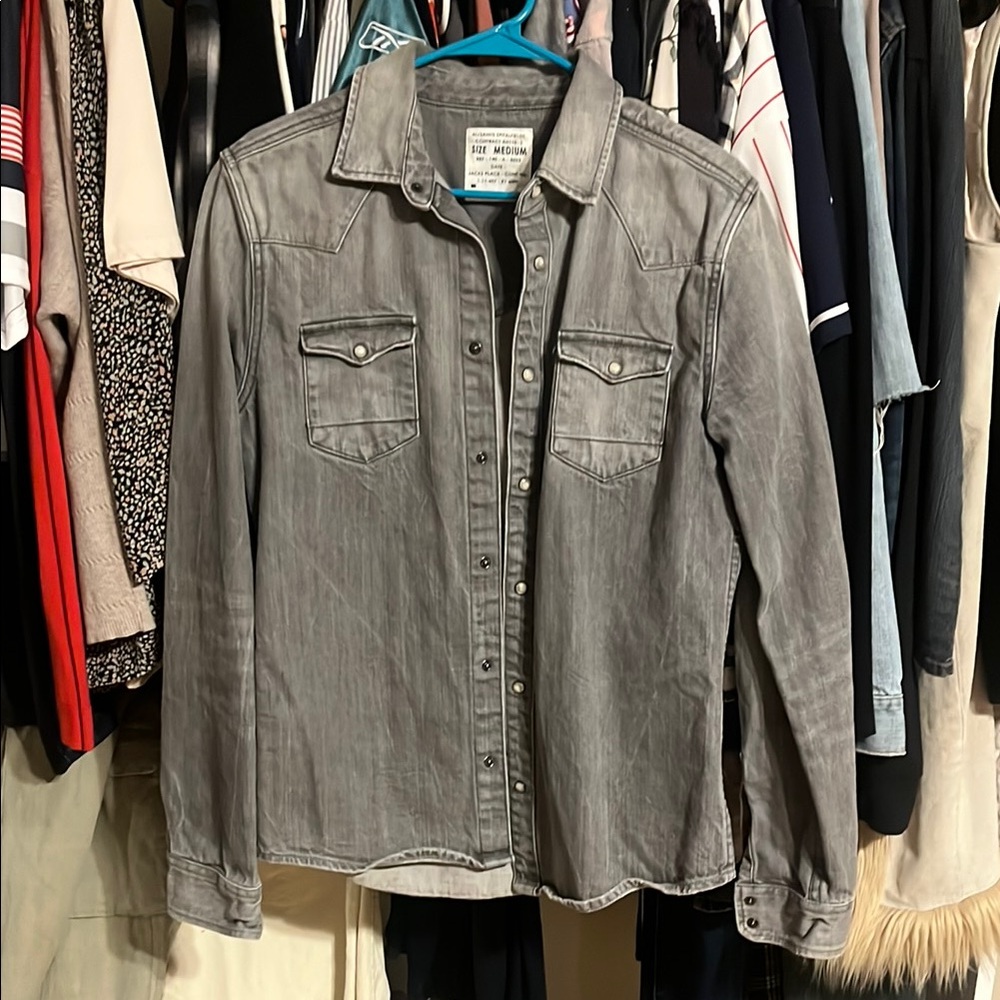 All Saints Gray Denim Jacket